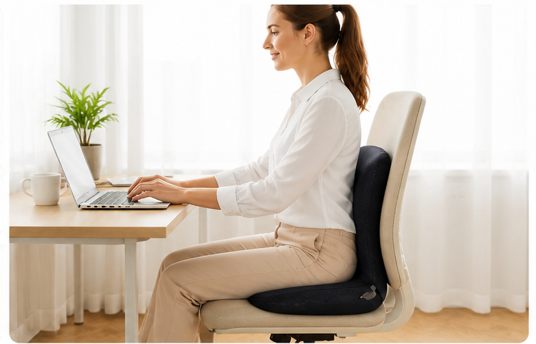 Coussin ergonomique mémoire de forme – Confort optimal en position assise