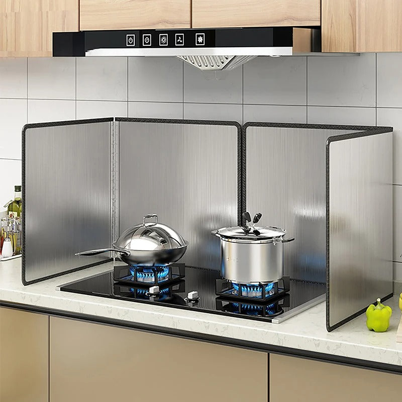 👉 Écran anti-éclaboussures pliable – Protection cuisine facile à nettoyer